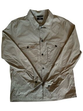Theory Men's Lightweight Shirt Jacket in Khaki